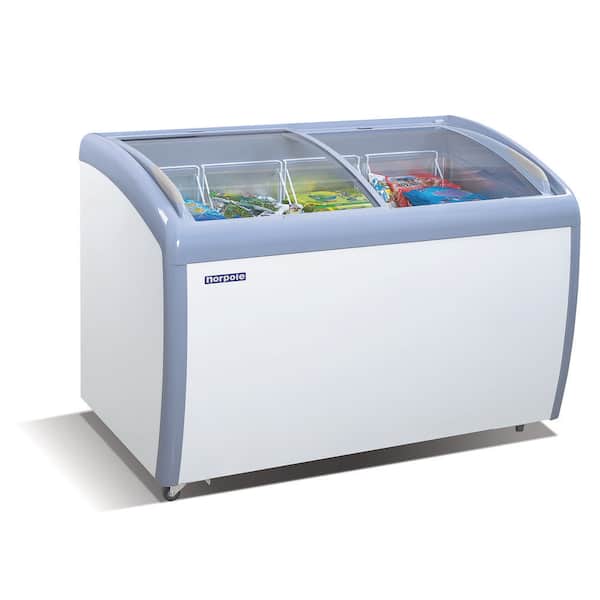 12.7 Cu. Ft. Manual Defrost Curved Chest Freezer in White