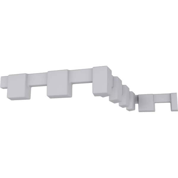 Ekena Millwork Dentil Block 0.5 in. D x 0.5 in. W x 96 in. L Polyurethane Crown Moulding