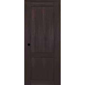 2 Panel Shaker 28 in. x 84 in. Right Hand Active Veralinga Oak Wood Composite DIY-Friendly Single Prehung Interior Door