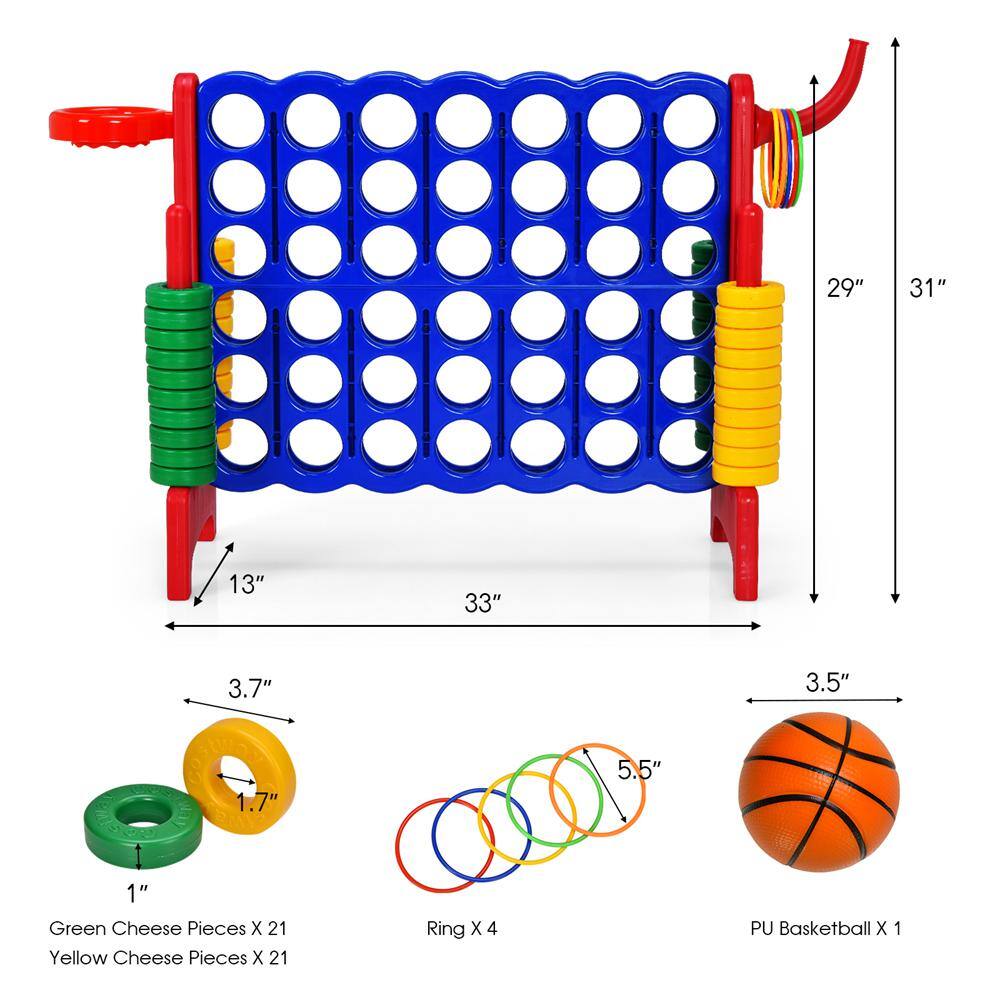 Giant Blue and Red Multi-Game Set for Kids