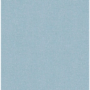 Grace Blue Linen Matte Non-Pasted Peelable Paper Wallpaper