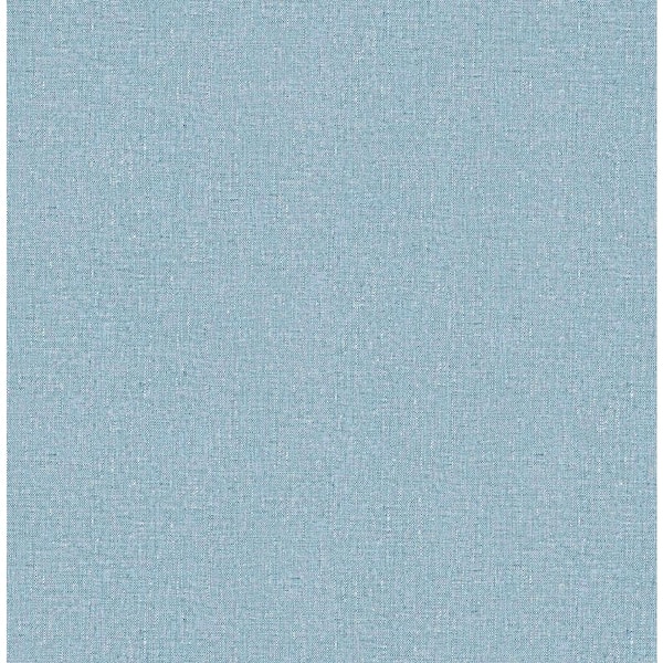 Fine Decor Grace Blue Linen Matte Non-Pasted Peelable Paper Wallpaper
