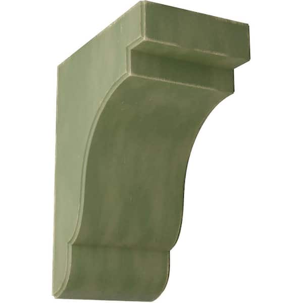Ekena Millwork 5-1/4 in. x 11 in. x 8-1/2 in. Restoration Green Bedford Wood Vintage Decor Bracket