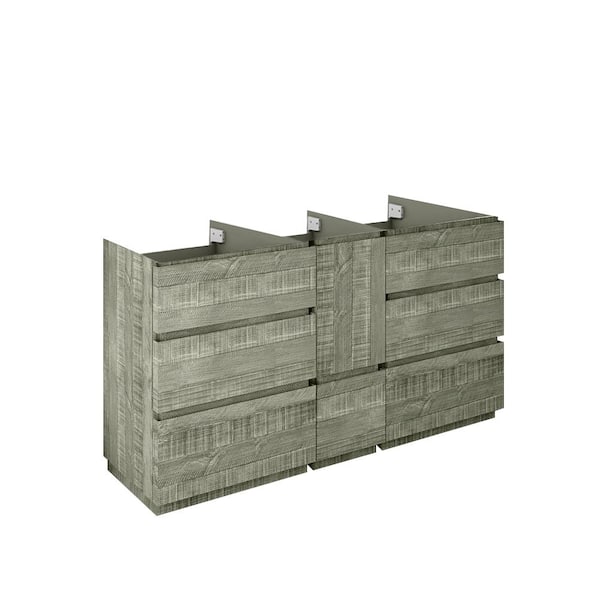 Fresca Formosa 58 in. Freestanding Double Bath Vanity Cabinet without Top in Sage Gray