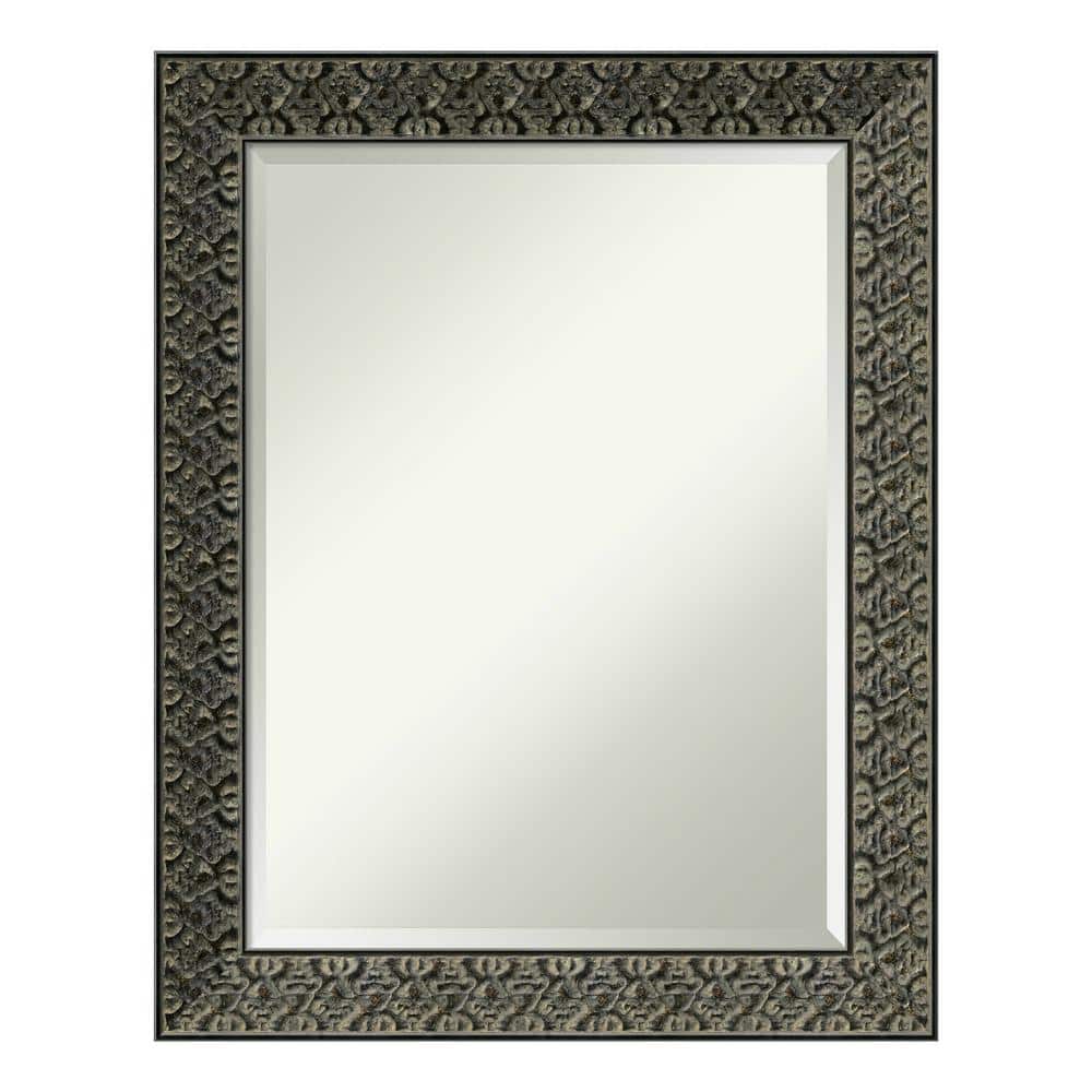 Intaglio Embossed Black 22.5 in. x 28.5 in. Beveled Rectangle Wood Framed B