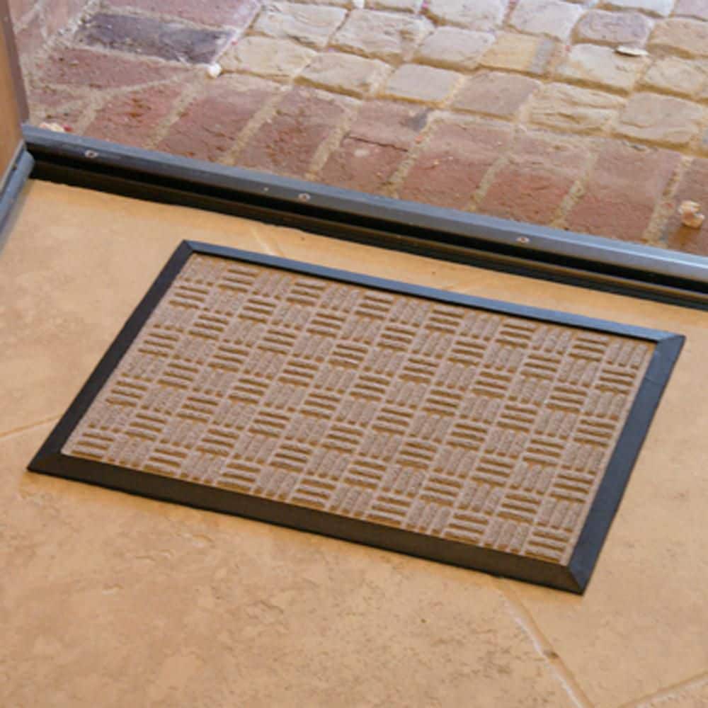 Wellington Tan Polypropylene Rubber Backed Doormat 16 x 24 inches
