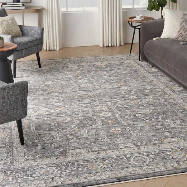 Lynx Slate Multicolor 12 ft. x 16 ft. All-over design Transitional Area Rug