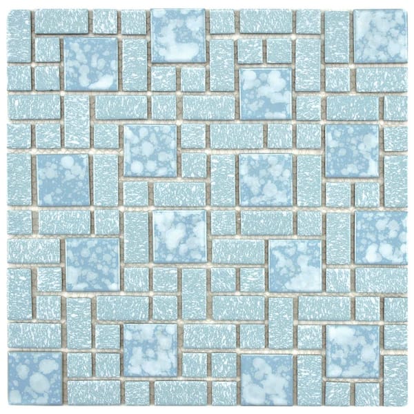 Porcelain Mosaic Tile, Blue And White Porcelain Mosaic Tile