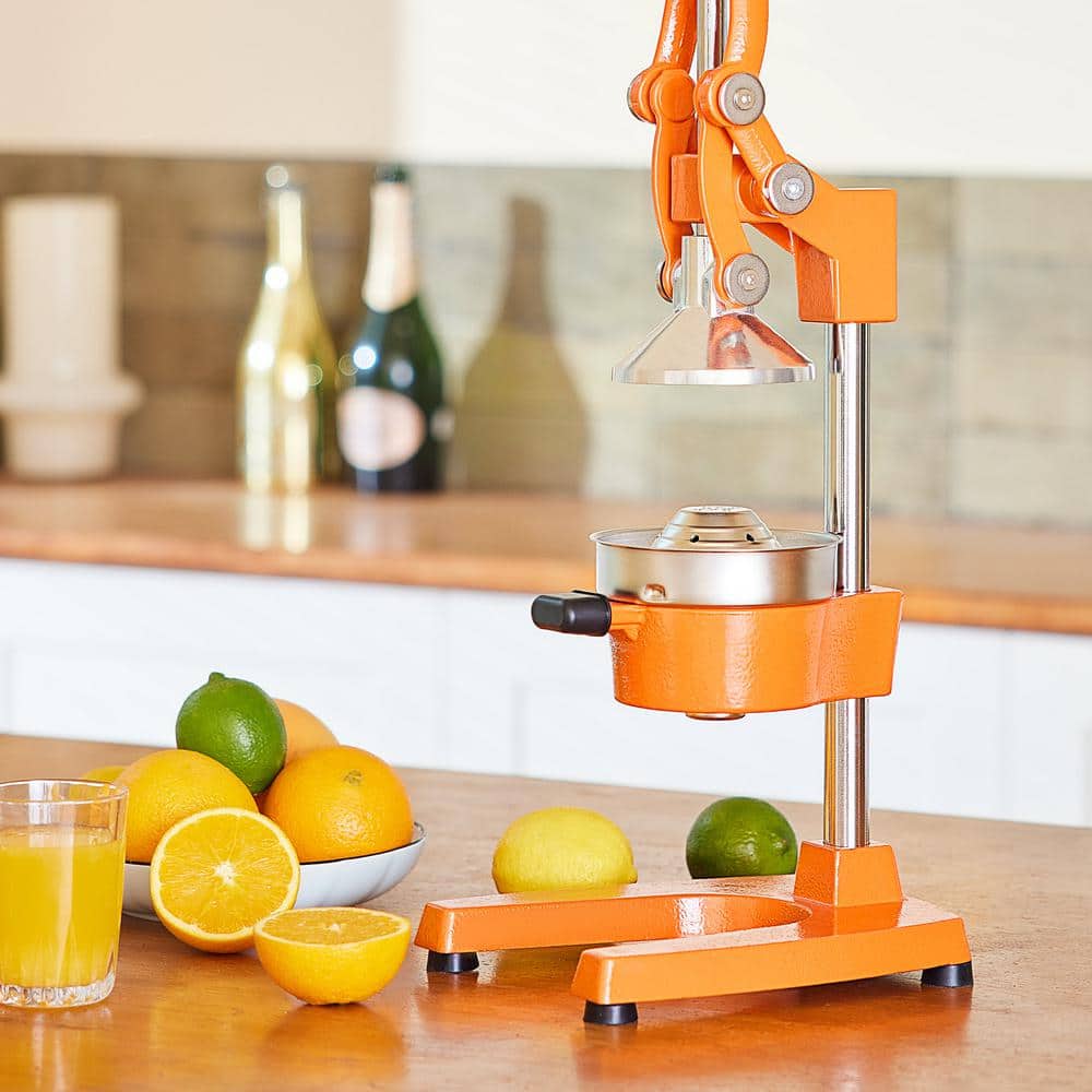 CO-Z Orange Cast Iron and Stainless Steel Citrus Juicer