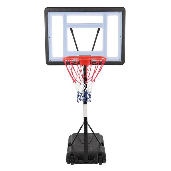 7'-8.5' High Basketball Hoop Teenager PVC Backboard Training Stand With Net 