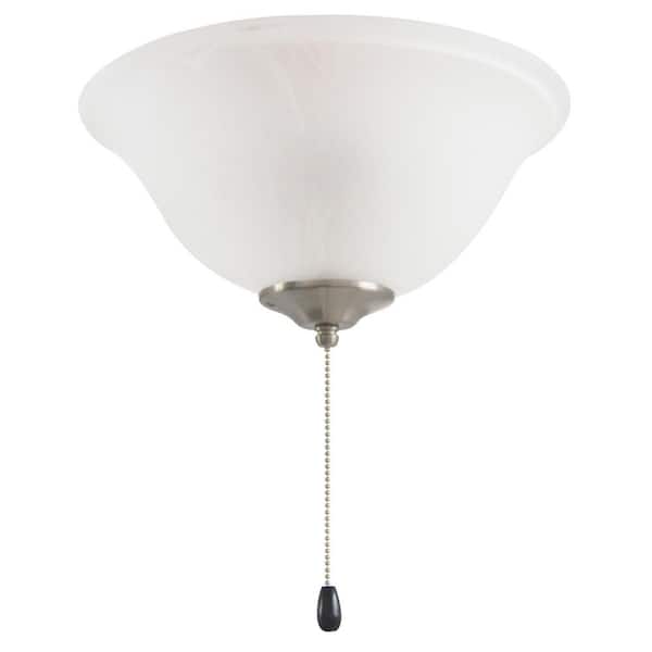 Design House 3-Light Satin Nickel LED Ceiling Fan Light Kit