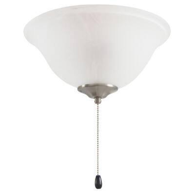 3-Light Satin Nickel LED Ceiling Fan Light Kit