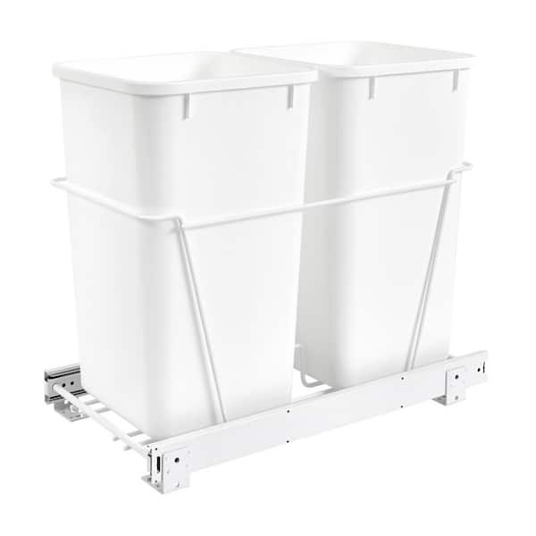 Rev-A-Shelf 15 Liter Pivot Out Waste Container White 8-010412-15