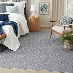 Washables Grey 5 ft. x 7 ft. Abstract Contemporary Area Rug