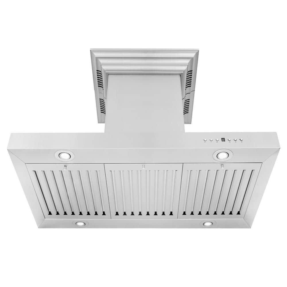 30" Stainless Steel Island Range Hood with Built-in Speakers