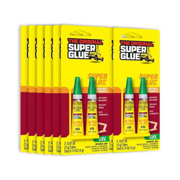 0.07 oz. Super Glue Gel, (2) 0.07 oz. Tubes per card, Case pack of 12 cards