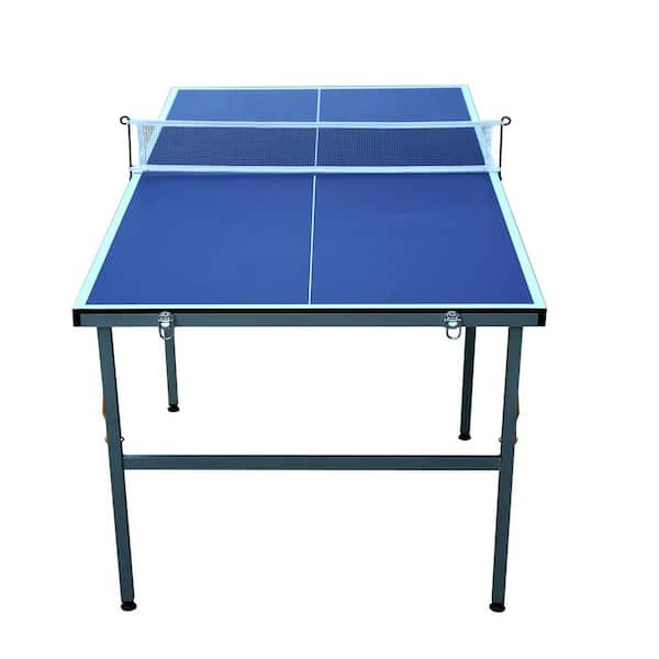 Slowmoose Portable And Retractable Net Rack For Table Tennis Gray blue