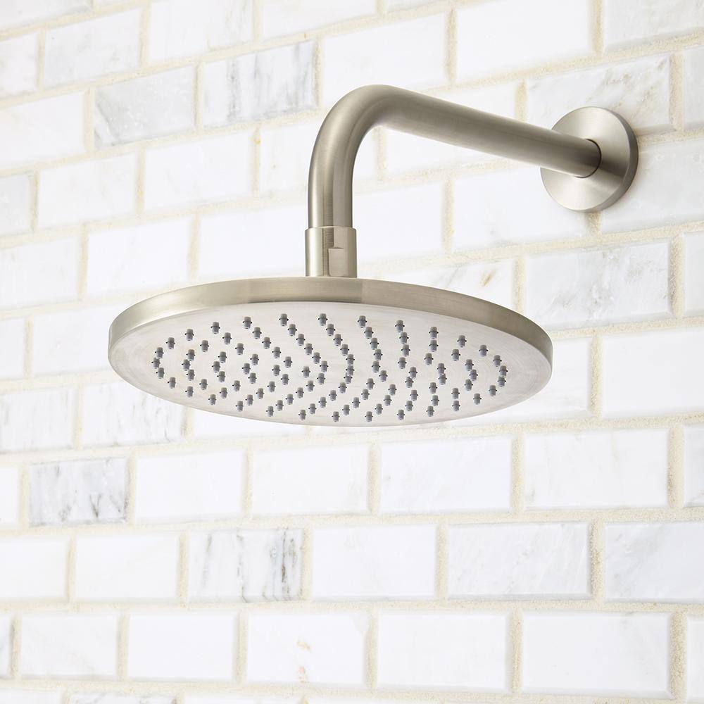 Neo Brushed Nickel Rain Shower Head with 2.5 GPM