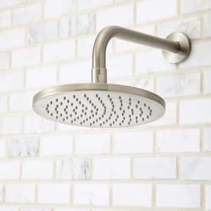 1-Spray 8 in. Single Ceiling MountHigh Pressure Fixed Rain Shower Head in Brushed Nickel