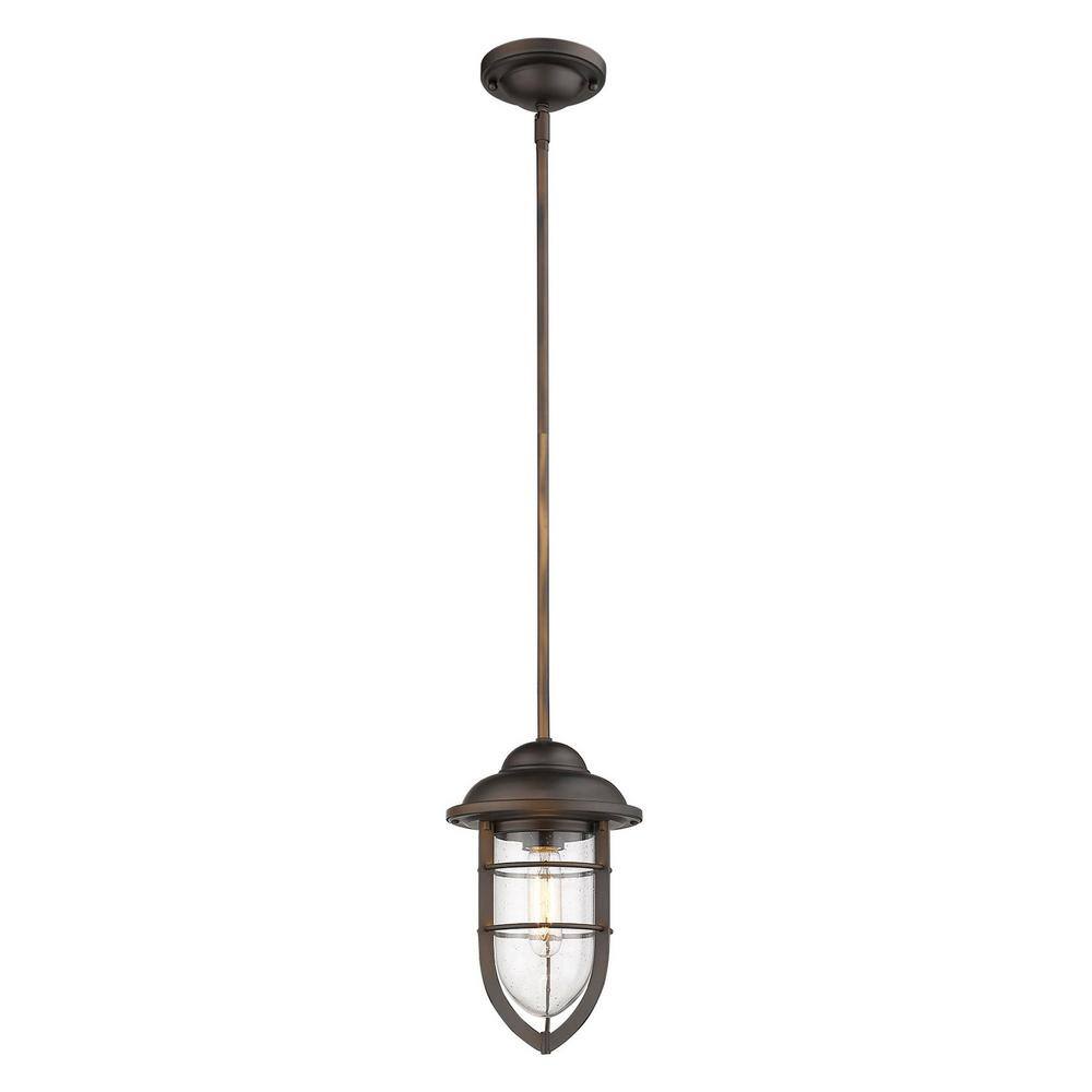 Dylan Mini Globe Pendant Light in Oil-Rubbed Bronze and Glass