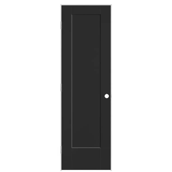 24 in. x 80 in. 1-Panel Lincoln Park Right-Hand Hollow Core Jet Black Molded Composite Single Prehung Interior Door