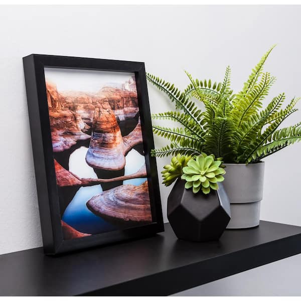 Oxford Wood Document Frame - Black, 11" by 14" Matted for 8.5" by 11", 8-Pack