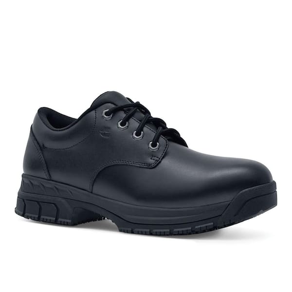 Men's slip resistant black work sales shoes