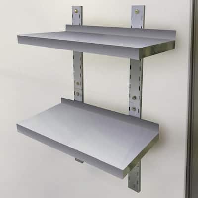 Sportsman Wall Mounted Shelves Shelving The Home Depot - Wall Mounted Stainless Steel Shelf