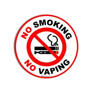No Smoking or Vaping Stickers X12 waterproof vinyl signs-A6 105 x150mm 