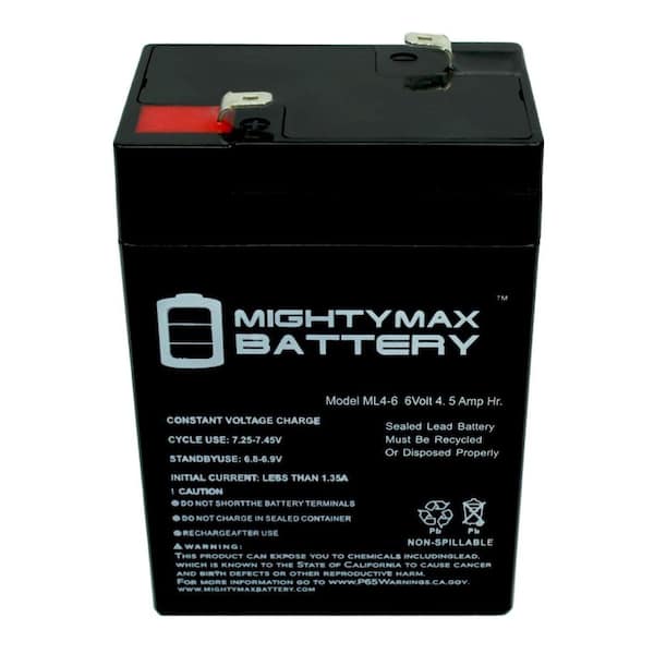 MIGHTY MAX BATTERY 6V 4.5AH SLA Battery Replaces Power Wizard