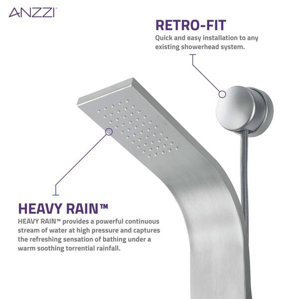 ANZZI Aura Retro-Fit Series 39 in. 2-Jetted Shower Tower