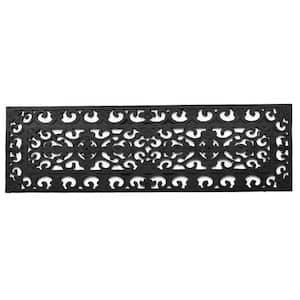 Wrought Iron Square 30 in. x 9 in. Vulcanized Rubber Stair Mat