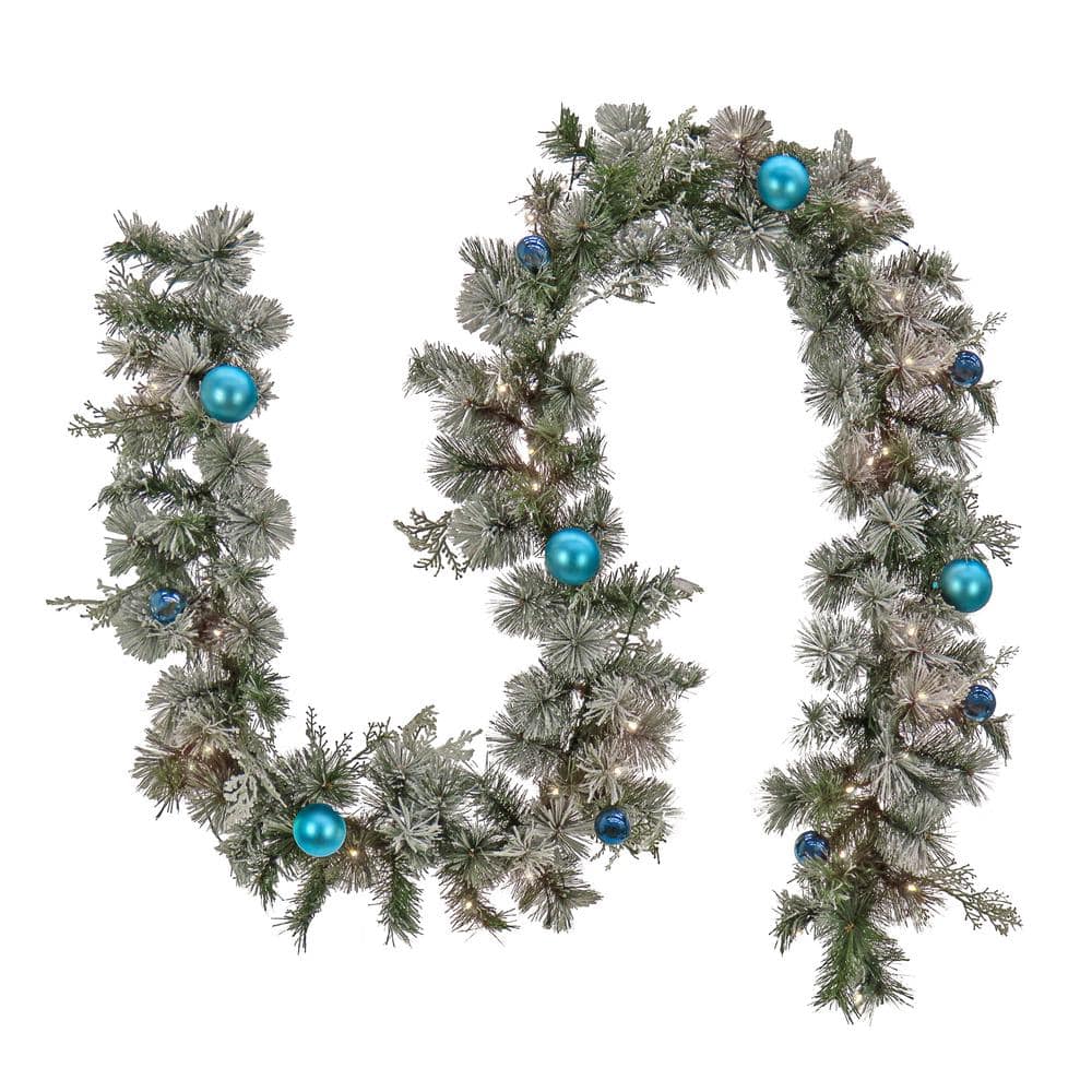 National Tree Company 9 ft. Tinkham Pine Artificial Christmas Artificial Garland with LED Lights