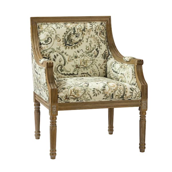 JAYDEN CREATION Agenor Yellow Armchair with Turned Leg