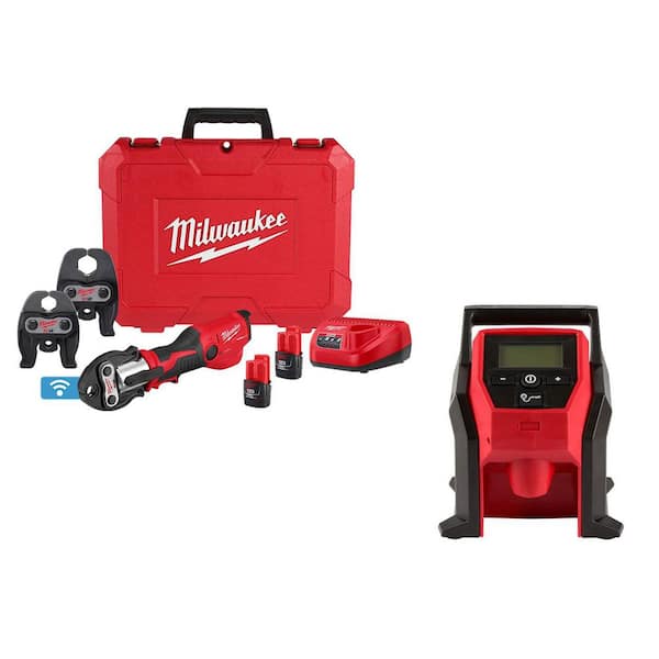 M12 12-Volt Lithium-Ion FORCE LOGIC Press Tool Kit with ONE-KEY and M12 Portable Inflator
