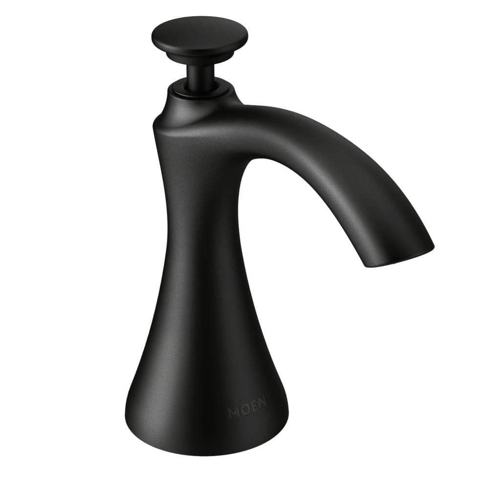 MOEN Transitional Soap Dispenser in Matte Black S3946BL The Home Depot