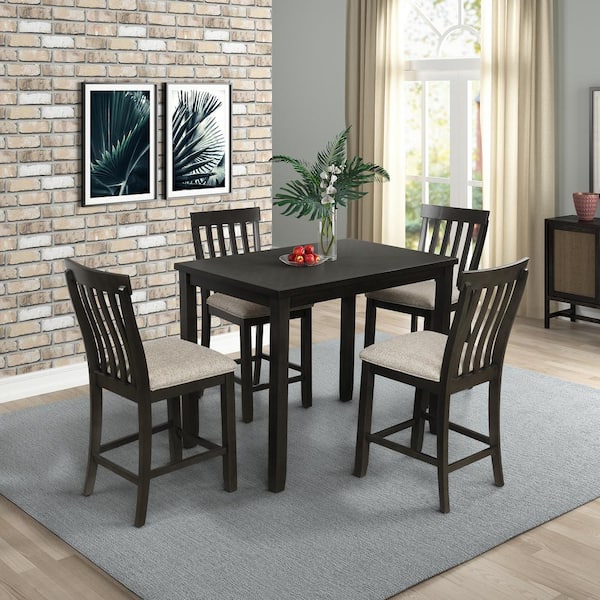 Homelegance sharon 5 piece pack counter height dinette set gray Dinettes Page 11 At Lonestar Mattress And Furniture