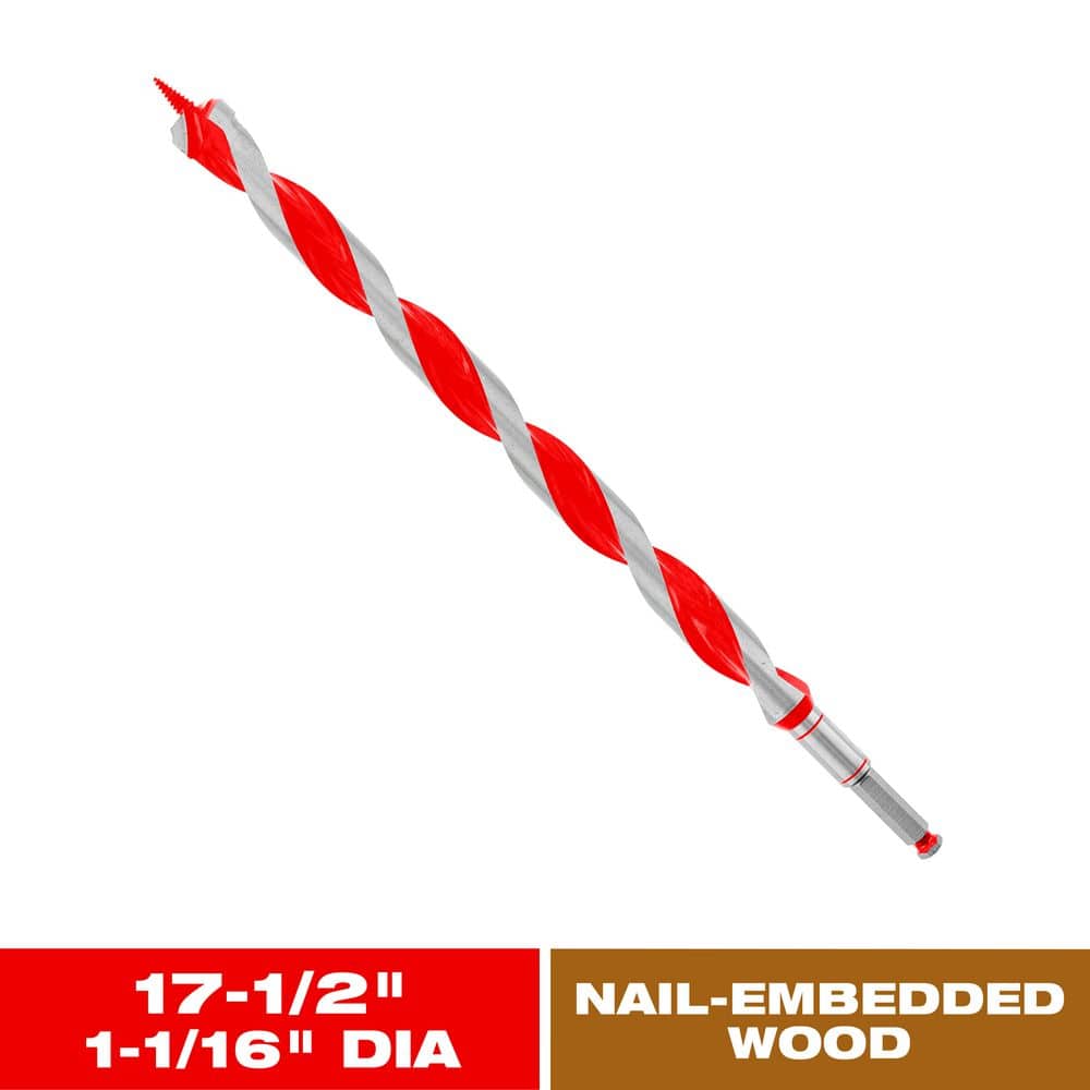 1-1/16 in. x 17-1/2 in. Carbide Auger Drill Bit for Wood and Nail-Embedded Wood price history on PriceWatchPro