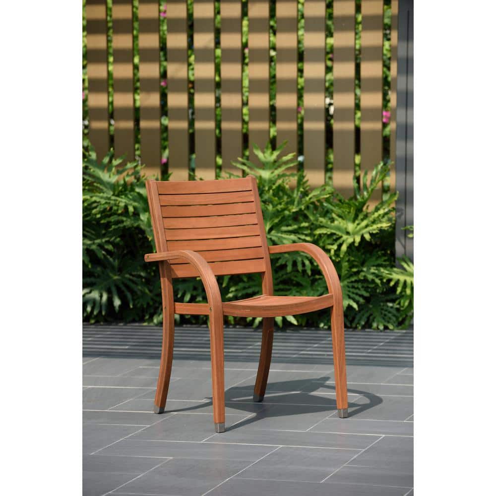 Arizona 5-Piece Eucalyptus Wood Round Patio Dining Set