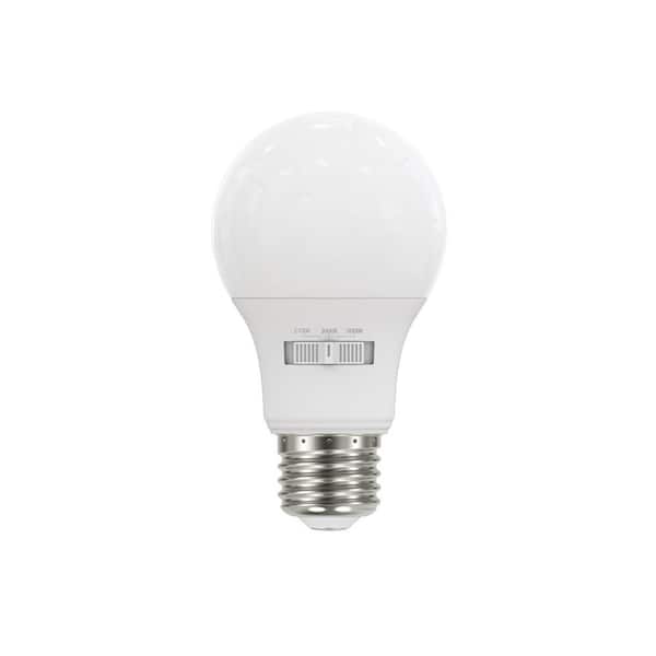 60-Watt Equivalent A19 E26 Base Non-Dimmable LED Light Bulb with Selectable Color Temperature (8-Pack)