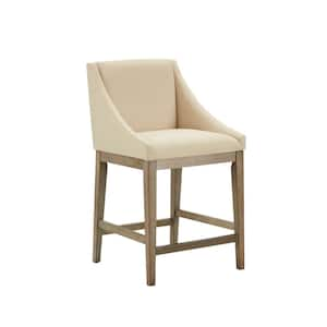 Reed 26 in. Cream Wood Counter Stool