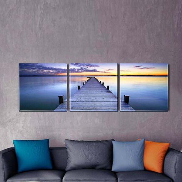 Furinno 20 in. x 60 in. "Pier Sunrise" Printed Acrylic Wall Art