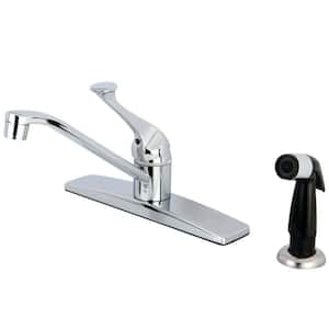 Columbia Single-Handle Deck Mount Centerset Kitchen Faucets with Side Sprayer in Polished Chrome