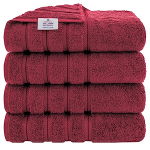 American Soft Linen Luxury 4 Piece Bath Towel Set for Bathroom, 100%  Turkish Cotton, 27x54 in Extra Large Bath Towels 4-Pack, Sh