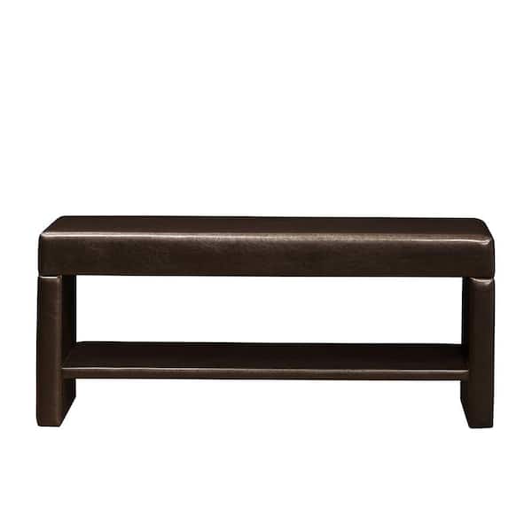 Unbranded Bi-cast Vinyl Bench with Lower Shelf-DISCONTINUED