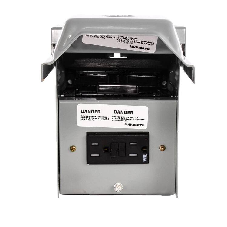 GE 60 Amp 240-Volt Non-Fuse AC Disconnect with GFCI Receptacle