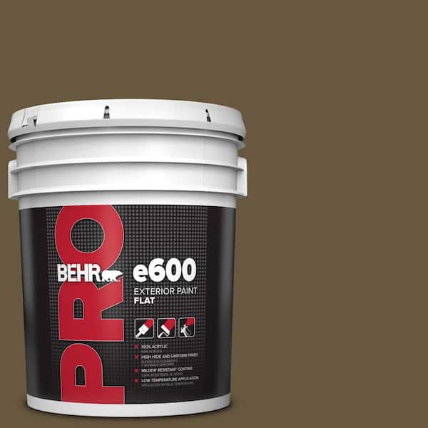 BEHR PRO 5 gal. #PPU7-01 Moss Stone Flat Exterior Paint