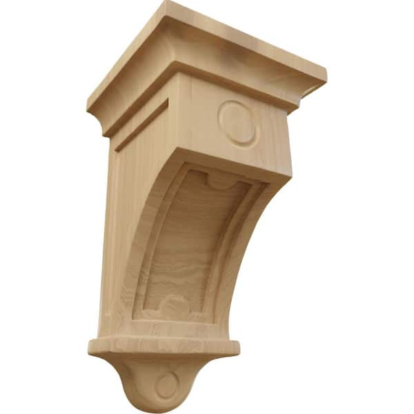 Ekena Millwork 5 in. x 5 in. x 9 in. Cherry Arts and Crafts Corbel