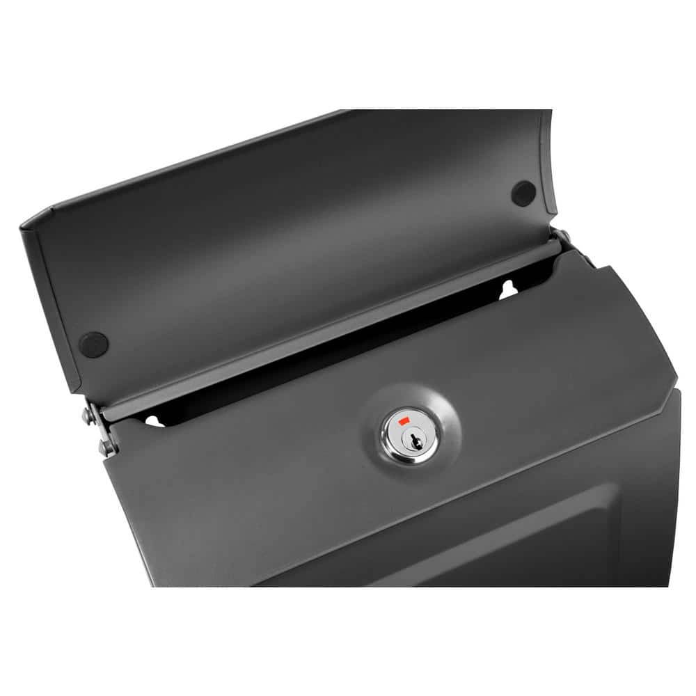 Aspen Graphite Small Locking Wall Mount Mailbox