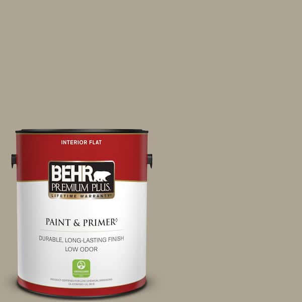 BEHR PREMIUM PLUS 1 gal. #730D-4 Garden Wall Flat Low Odor Interior Paint & Primer